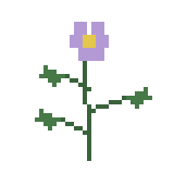 ニワゼキショウのドット絵